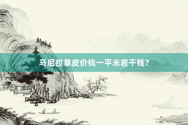 马尼拉草皮价钱一平米若干钱？